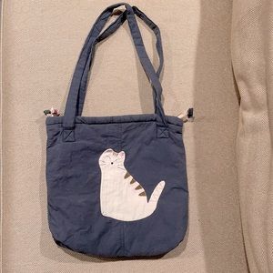 *Cute Cat Padded Tote with zipper